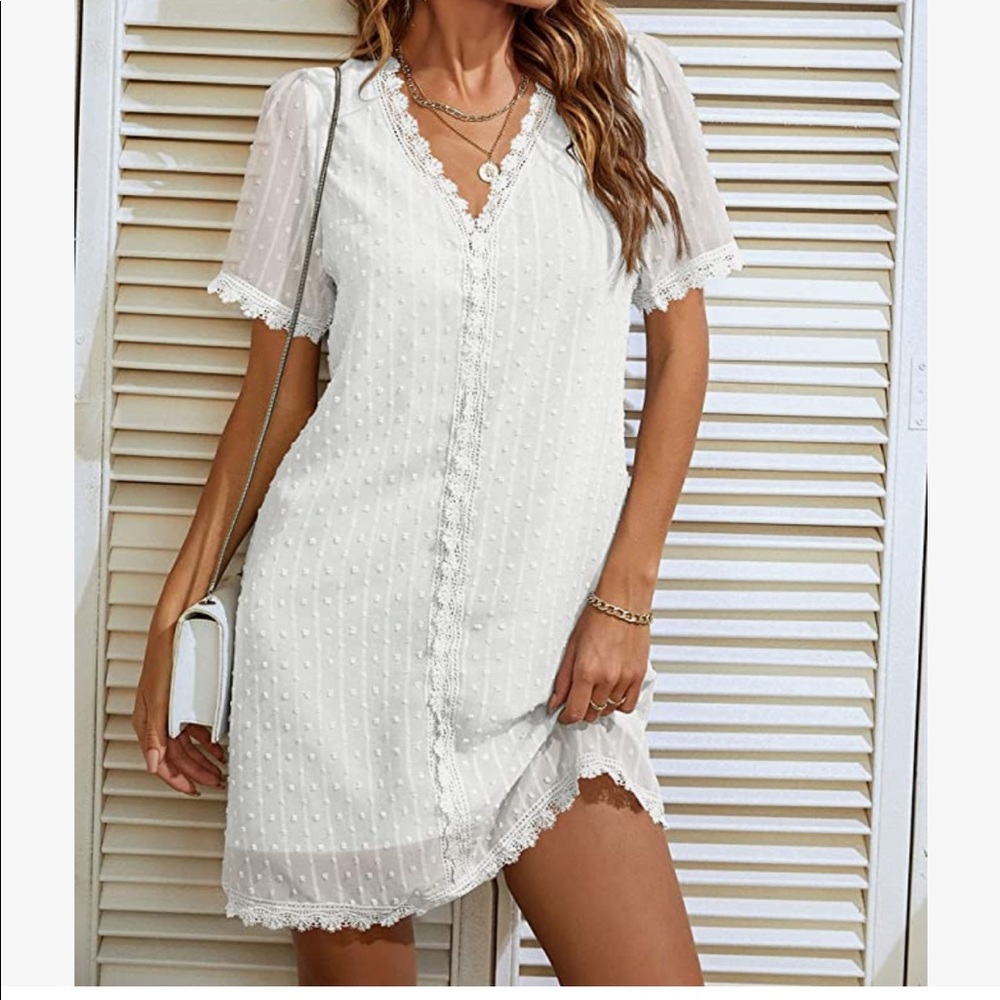 White beach cover up
